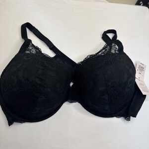 Auden Bra Women 46D‎ Black Underwire Push Up Nwt